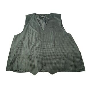 Fortino Landi Vest Mens 3XL Black Formal Dress‎ Waistcoat Prom Wedding Waistcoat